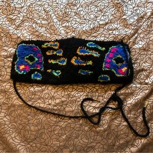 Rughooked Wool Colorful Patterned Belt